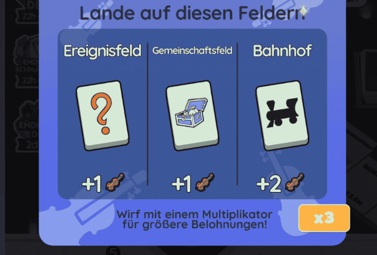 Belohnungsliste für St. Patrick's Tag Parade Monopoly Go